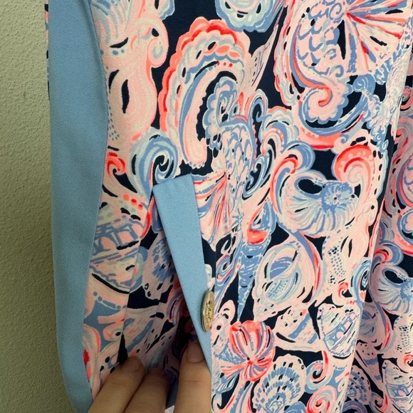 Lilly Pulitzer Angie Stretch Shift Dress In High Tide Navy Its For Shore Size 8 - Picture 8 of 16